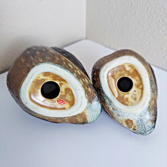 Mid Century Otagiri Owls Figurines Set OMC Pottery Ceramic Japan Retro Decor - Picture 11 of 12